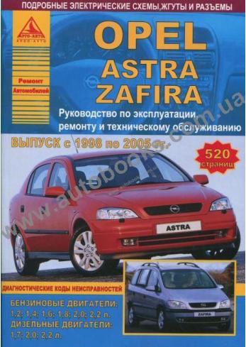 Opel Astra / Zafira с 1998 по 2005 гг.