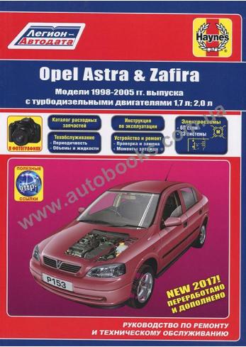 Opel Astra, Zafira с 1998 по 2005 год (Бензин) с каталогом деталей
